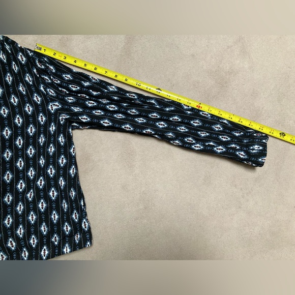 Molly Bracken - Black shirt with leaf print and little gold metallic dots - XS - Picture 5 of 9